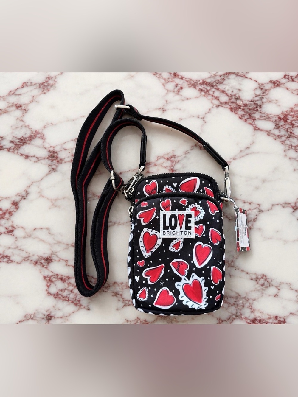 Brighton Hearts A Flutter Crossbody / Utility Bag NWT  Retail $88